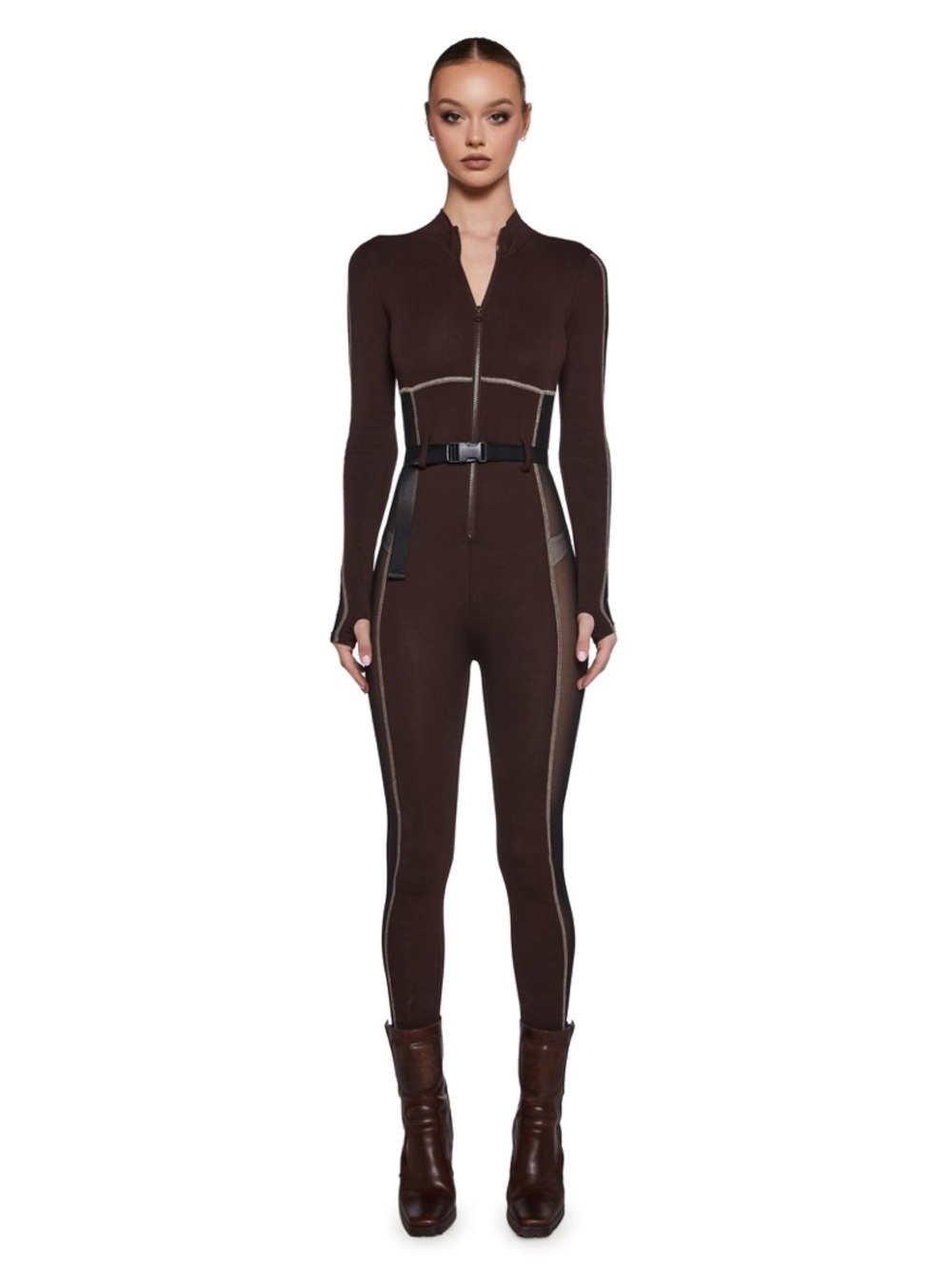 Poster Grl Brown‎ Future Leaders Sport Jumpsuit Womens Size XS